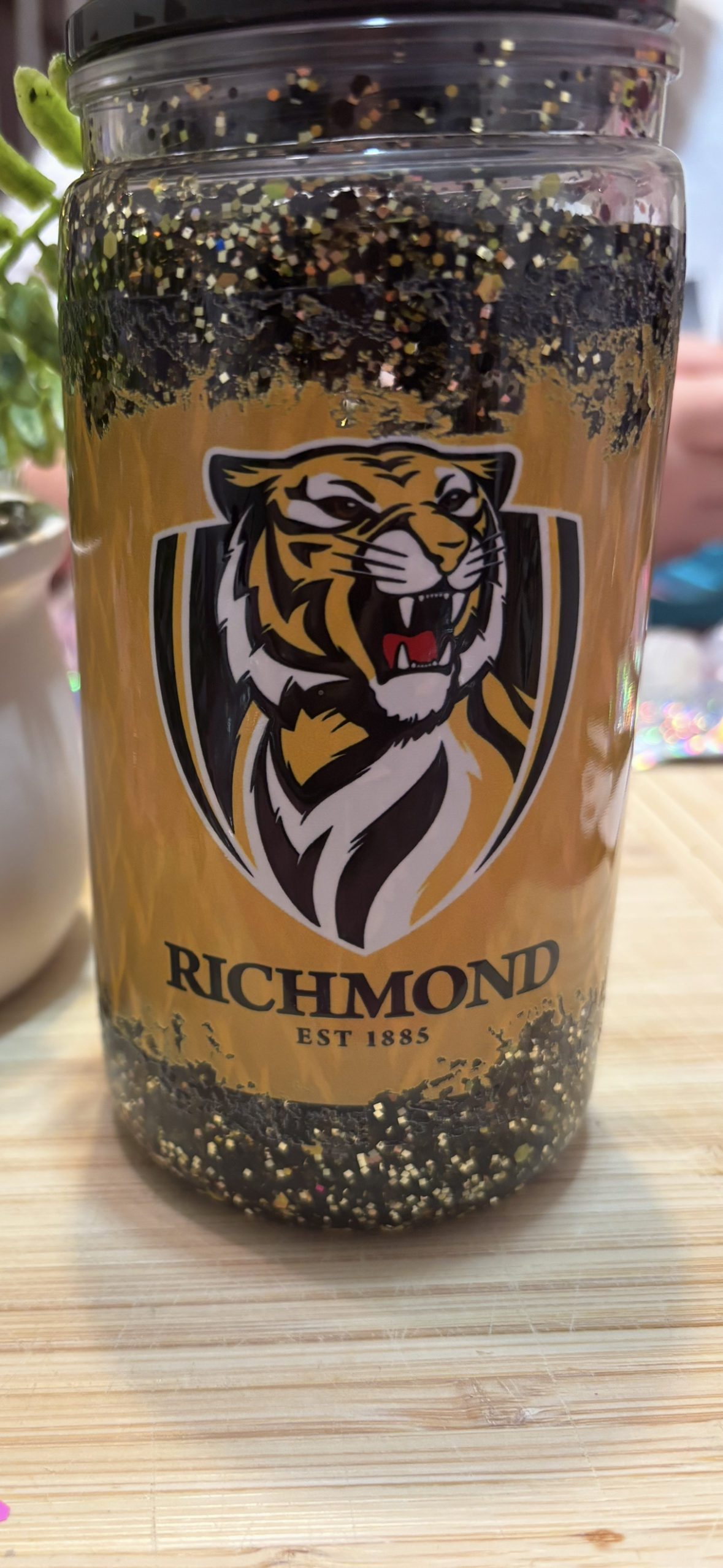 Ready To Ship 16oz Glitter Acrylic Tumbler AFL TEAMS