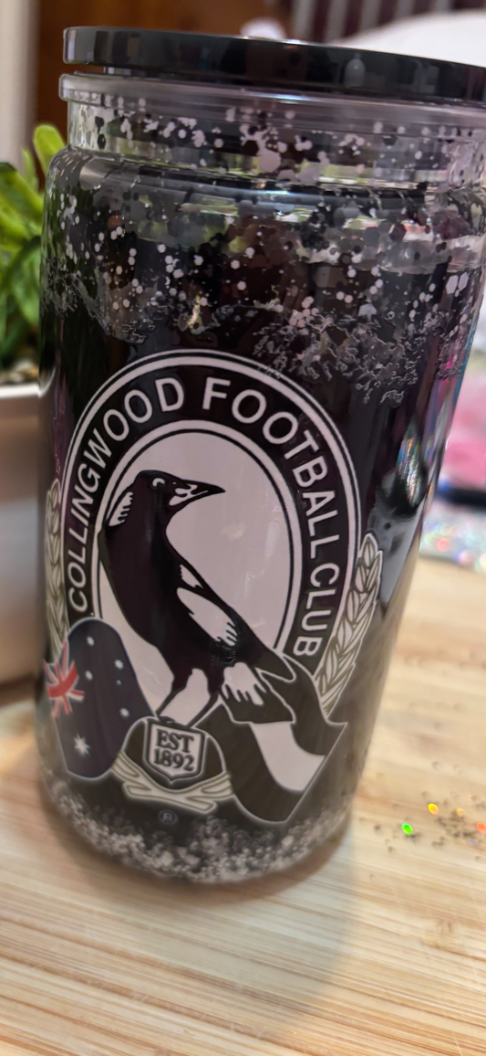 Ready To Ship 16oz Glitter Acrylic Tumbler AFL TEAMS