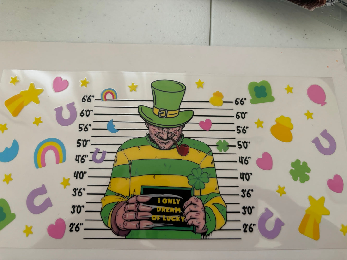 UV DTF Wrap St Patricks Day Horror Freddie